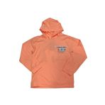 Kız Çocuk Flower Yazı Desenli Sırtı Baskılı Kanguru Cepli Kapüşonlu Fosfor Turuncu Sweatshirt 10 Yaş Turuncu