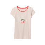 Kız Çocuk Gap Logo T-Shirt Bej