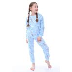Kız Çocuk Gökkuşağı Desenli Uzun Kollu Pijama Takımı