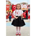 Kız Çocuk Güllü Papyon Beli Lastikli Etek 6/13 Yaş - Siyah - 6 Yaş