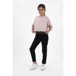 Kız Çocuk Iki Iplik Etek Ucu Püsküllü Zincirli Kısa Kollu Tshirt - 9 Yaş - Pembe