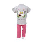Kız Çocuk İkili Takım Kahvemelanj T-Shirt Pembe Tayt (Kahvemelanj-Pembe, 4-5 Yaş)