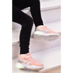 Kız Çocuk Işıklı Sneaker Spor Ayakkabı - Pudra