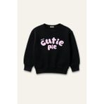Kız Çocuk Kabartma Baskılı Sweatshirt - Siyah - 3 - 4 Yaş