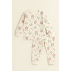 Kız Çocuk Kalpli Kedi Desenli Pijama Takımı