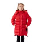 Kız Çocuk Kapüşonlu Kışlık Şişme Mont 51356