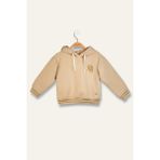 Kız Çocuk Kapüşonlu Sweatshirt - Bej - 4 Yaş