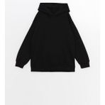 Kız Çocuk Kapüşonlu Sweatshirt Siyah 8-9 Yaş