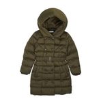 Kız Çocuk Kemerli Kaban Bej Haki 3-4 Yaş