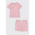Kız Çocuk Kiraz Baskılı Pembe Pijama Takımı 9 Yaş (134 cm)