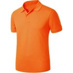 Kız Çocuk Kısa Kollu Polo Yaka T-Shirt 5-17 Yaş Bedenler Yaşlarla Birebir Uyumludur - Turuncu