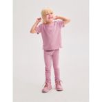 Kız Çocuk Kuğu Desenli Fitilli Alt-Üst Takım Pembe - 2 - 3 Yaş