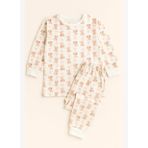 Kız Çocuk Kurdele ve Teddy Baskılı Pijama Takımı