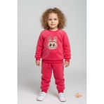 Kız Çocuk Labubu Karakter Nakışlı Peluş Polar Pijama Takımı | Kışlık 2’li Ev Giyim Seti - Pembe - 1 Yaş