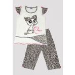 Kiz Cocuk Leopar Desenli Pijama Takimi 6529