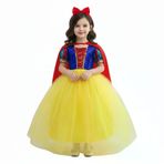 Kız Çocuk Masal Prensesi Kostümü – Taçlı Pelerinli Tüllü Elbise TRD-MSL-011