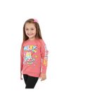 Kız Çocuk Milky Önü Arkası Kolu Yazı Desenli Gül Kurusu Renk Sweatshirt 5-6 Yaş Gül Kurusu