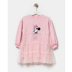Kız Çocuk Minnie Mouse Pamuklu Tüllü Elbise AÇIK PEMBE 1