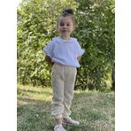 Kız Çocuk Müslin Pantolon Bluz Alt Üst Takım Pamuk Taş 7-8 yaş