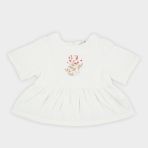 Kız Çocuk Nakış Detaylı Sweatshirt Ekru
