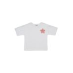 Kız Çocuk Nakış Detaylı T-Shirt Beyaz