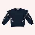 Kız Çocuk Nakışlı Sweatshirt Gül