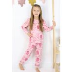 Kız Çocuk Orta Kalınlıkta Basic Baskılı Pijama Takımı Pembe 6-7 Yaş