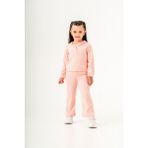 Kız Çocuk Pamuklu Kapüşonlu Ribana Sweat ve Tayt Takım - 9 - 10 Yaş - Pembe