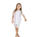 Kız Çocuk Pamuklu Penye Kumaş Baskılı Şortlu Pijama Takımı Beyaz 9-10 Yaş