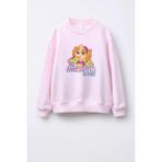 Kız Çocuk Paw Patrol Baskılı 3 Iplik Kumaş Pamuklu Sweatshirt - 2 - 3 Yaş - Pembe