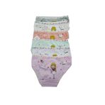 Kız Çocuk Pembe Desenli Baskılı Slip Külot 6'lı Paket