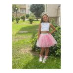 Kız Çocuk Pembe- Mor Kalpli Tütü Etek