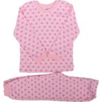 Kız Çocuk Pembe Yıldız Baskılı 2'li Pijama Takımı - 3 - 4 Yaş