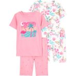 Kız Çocuk Pijama Set 4'lü Paket - Çok Renkli