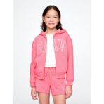 Kız Çocuk Relaxed Gap Logo Fermuarlı Sweatshirt Pembe