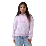 Kız Çocuk Relaxed Logo Fransız Havlu Kumaş Mor Sweatshirt