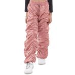 Kız Çocuk Şerit Dikişli Pembe Renk Tarz Paraşüt Kumaş Pantolon 11 YAŞ Pembe