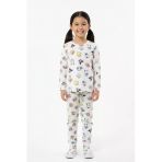 Kız Çocuk Sevimli Karakterli Mevsimlik Rahat Pijama Takımı