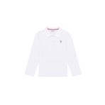 Kız Çocuk Siyah Polo Yaka Basic Sweatshirt BEYAZ 8_9