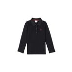 Kız Çocuk Siyah Polo Yaka Basic Sweatshirt SİYAH 5_6
