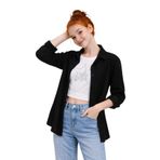 Kız Çocuk Sofia Keten Badili Basic Gömlek Takım Ak2605, SİYAH, 6 YAŞ