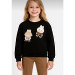 Kız Çocuk Sweatshirt 10-14 Yaş 36091 - Siyah - 12 Yaş