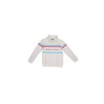 Kız Çocuk Sweatshirt Fermuarlı Dik Yaka Marka Baskılı Ekru Beyaz EKRU 4_5