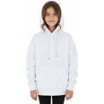 Kız Çocuk Sweatshirt Kapüşonlu Şardonlu Kışlık - Beyaz - 7 - 8 Yaş