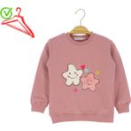 Kız Çocuk Sweatshirt Yıldız Baskılı - 2 Yaş - Gül Kurusu