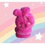 Kız Çocuk Tavşan 3D Peluş Kulaklık Fuşya
