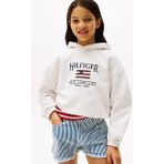 Kız Çocuk Th Sequin Bayrak Kapüşonlu Sweatshirt - Beyaz | 7 Yaş