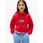 Kız Çocuk Th Sequin Bayrak Kapüşonlu Sweatshirt - Kırmızı | 7 Yaş