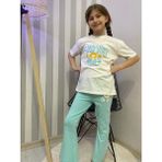Kız Çocuk Uzun Ispanyol Pantolon Kısa Kol Badi Takım M00712 - 2 - 3 Yaş
