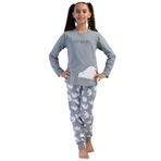 Kız Çocuk Uzun Kol 2 İplik Gri Pijama Takım C7T3N0O304 GRİ 9-10 YAŞ